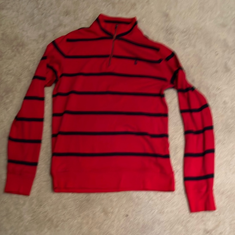 Red Long Sleeve Polo by Ralph Lauren